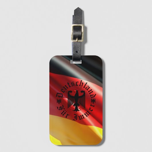 Germany/Deutschland Forever/black eagle/flag ラゲッジタグ (正面縦)