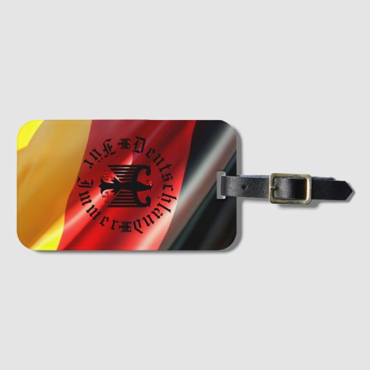 Germany/Deutschland Forever/black eagle/flag ラゲッジタグ (正面横)