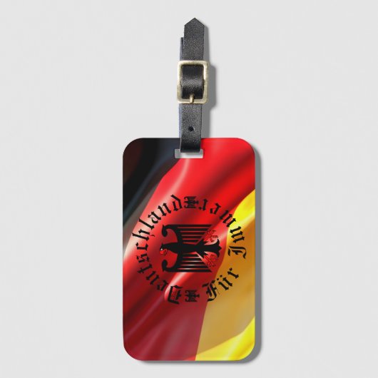 Germany/Deutschland Forever/black eagle/flag ラゲッジタグ (正面縦)
