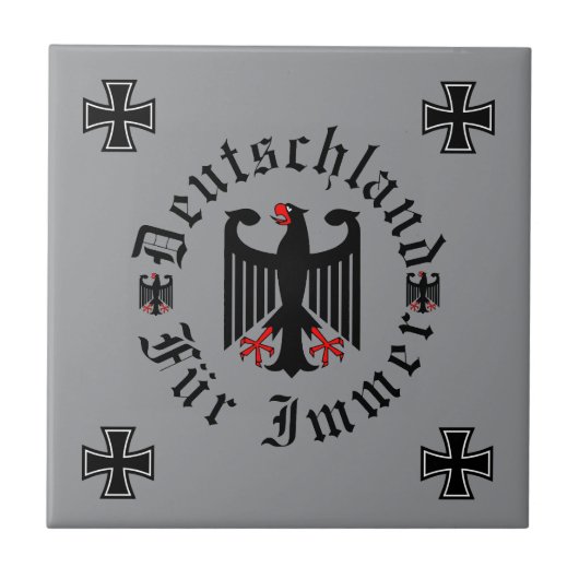 Germany/Deutschland Forever/black eagle/iron cross タイル (正面)