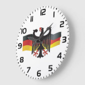 Germany Federal Eagle Coat of Arms ラージ壁時計 (傾斜)