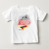 Germany flag ベビーTシャツ (正面)