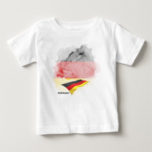 Germany flag ベビーTシャツ (正面)