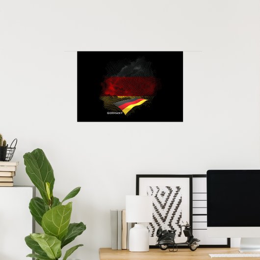 Germany flag ポスター (ホームオフィス)