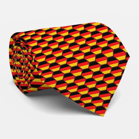 Germany Flag Honeycomb Tie ネクタイ (ロール)