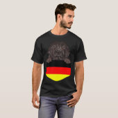 Germany Flag Newfoundland Dog In Pocket Tシャツ (正面フル)