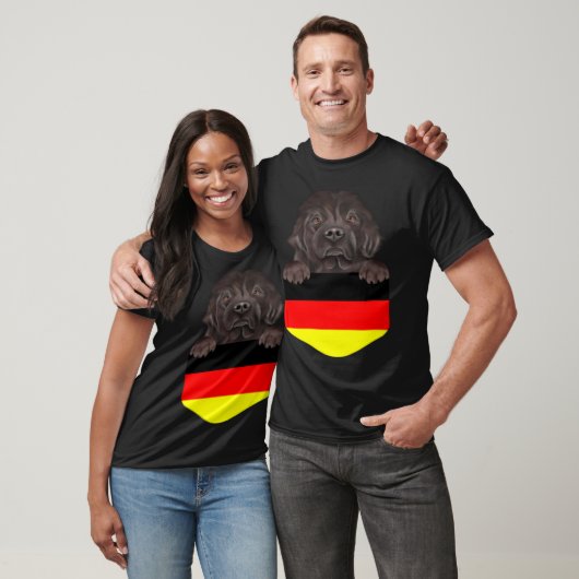 Germany Flag Newfoundland Dog In Pocket Tシャツ (ユニセックス)