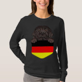 Germany Flag Newfoundland Dog In Pocket Tシャツ (正面)