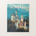 Germany Illustration Travel Art Vintage ジグソーパズル<br><div class="desc">Germany is a diverse and historic European destination,  offering everything from the bustling cities of Berlin and Munich to the fairytale landscapes of the Bavarian Alps and the Rhine Valley.</div>