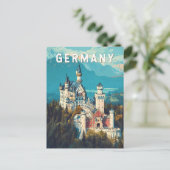 Germany Illustration Travel Art Vintage ポストカード (スタンド正面)