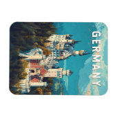 Germany Illustration Travel Art Vintage マグネット (横)
