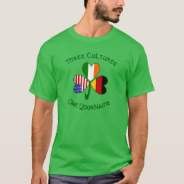 Germany Ireland USA Shamrock Flag Personalized Tシャツ