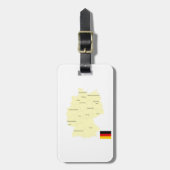 Germany Map with States and Capitals ラゲッジタグ (正面縦)
