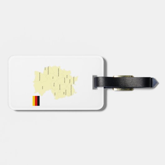 Germany Map with States and Capitals ラゲッジタグ (裏面横)