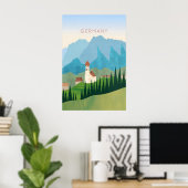 Germany Minimal Travel Poster ポスター (ホームオフィス)