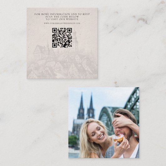 Germany Passport結婚のQR エンクロージャーカード (正面/裏面)