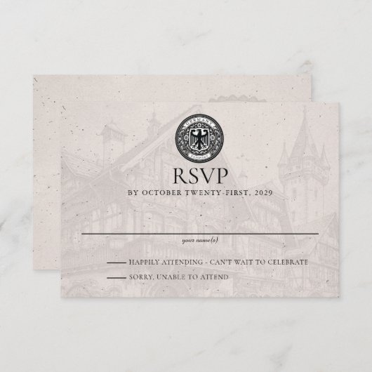 Germany Passport 結婚's 出欠カード (正面/裏面)