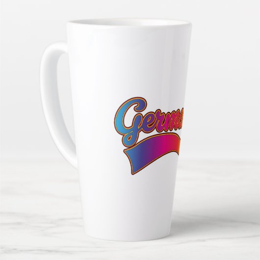 Germany Rainbowロゴ カフェラテマグ (左アングル)