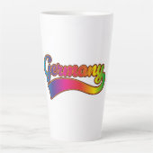 Germany Rainbowロゴ カフェラテマグ (正面)