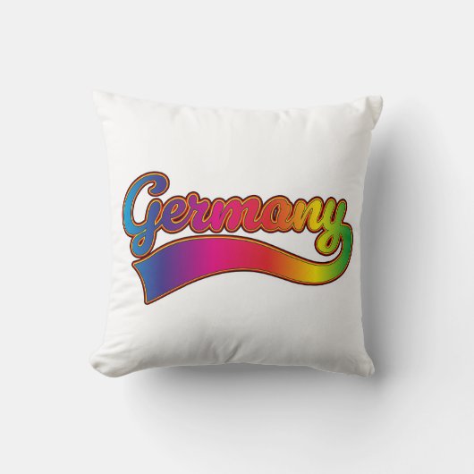 Germany Rainbowロゴ クッション (正面)
