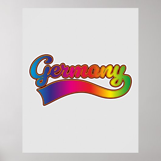 Germany Rainbowロゴ ポスター (正面)