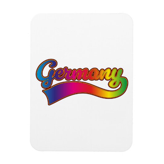 Germany Rainbowロゴ マグネット (縦)