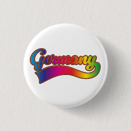 Germany Rainbowロゴ 缶バッジ (正面)