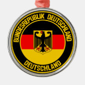 Germany Round Emblem メタルオーナメント (正面)
