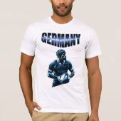 Germany - Rugby Spieler mit Trikot Tシャツ (正面)