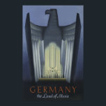 Germany, The Land of Music Vintage Travel Poster ポスター<br><div class="desc">Germany,  The Land of Music Vintage Travel Poster</div>