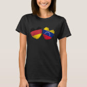 Germany Venezuela Heart German Flag Venezuelan Fla Tシャツ (正面)