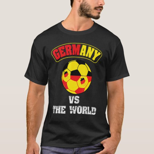 Germany Vs The World German Flag Soccer Football F Tシャツ (正面)