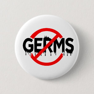 Germaphobe No Germs抗菌ウイルスおもしろいミーム 缶バッジ