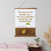 Germinating Seed Motivational Tapestry - ADD TEXT 吊り下げ型タペストリー (寝室)