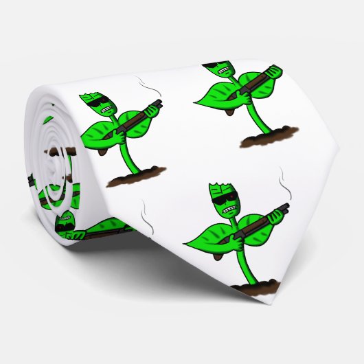 Germinator cyborg plant funny cartoon ネクタイ (ロール)