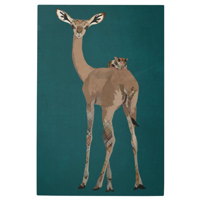 GERNUK及び砂糖のグライダー メタルプリント (正面)