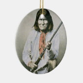 Geronimo (着色された写真) セラミックオーナメント (右)
