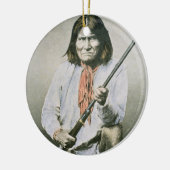 Geronimo (着色された写真) セラミックオーナメント (左)