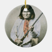 Geronimo (着色された写真) セラミックオーナメント (裏面)