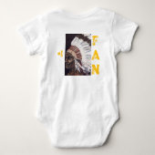 Geronimo Ruidoso Warriors #1 Fan ベビーボディスーツ (裏面)