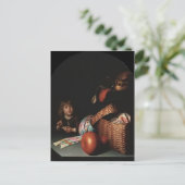 Gerrit Dou – 静物少年の石けん吹泡 ポストカード (スタンド正面)