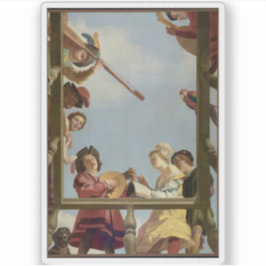 Gerrit van Honthorst – バルコニーのミュージカルグループ シール