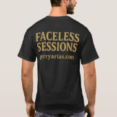 Gerry Arias “Faceless Sessions” Crow & Guitar Logo Tシャツ (裏面)
