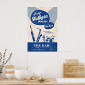 Gerry Mulligan - Chet Baker jazz poster - Live at ポスター (キッチン)