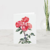 Gertie's Garden Art Note CardからRed Rose Bunch カード (正面)