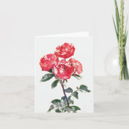 Gertie's Garden Art Note CardからRed Rose Bunch カード
