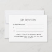 GESCHÄFTSBESCHEINIGUNG (裏面)