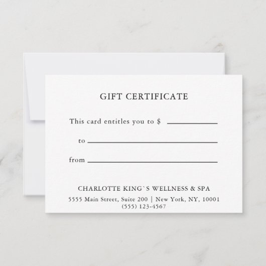 GESCHÄFTSGESCHENKZERTIFIKAT | for you (裏面)