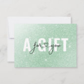 GESCHATSGESCHENKZERTIFIKAT |緑のグリッター (正面)