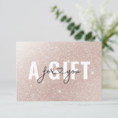 GESCHATSGESCHENKZERTIFIKAT | Rosegoldグリッター (スタンド正面)